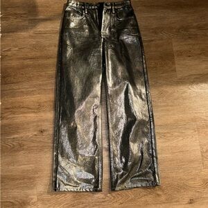 NA-KD Shimmer Coated Jeans